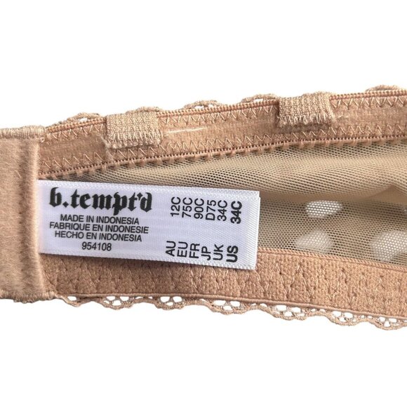 Wacoal b.tempt'd Faithfully Yours Strapless Bra Au Natural # 954108 - Size 34C - Picture 6 of 11